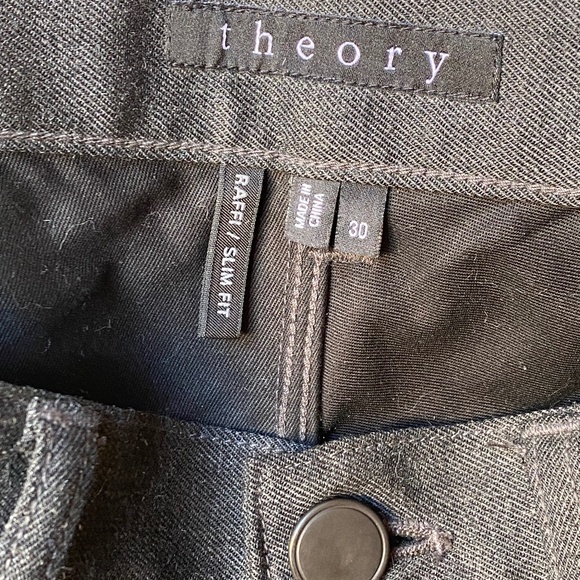 Theory Raffi / Slim Fit Motley 5-Pocket Wool-Blend Pants Size 30 - Picture 2 of 4
